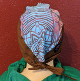 Scrub Cap With Button Option - Multi-Color Bown